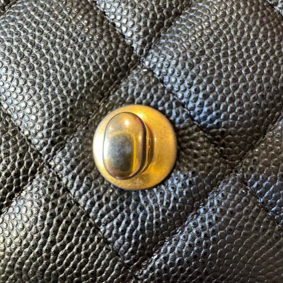Chanel Black Caviar Circle Handle Crossbody Bag WOC Series GHW Authentic CoA - Picture 7 of 12